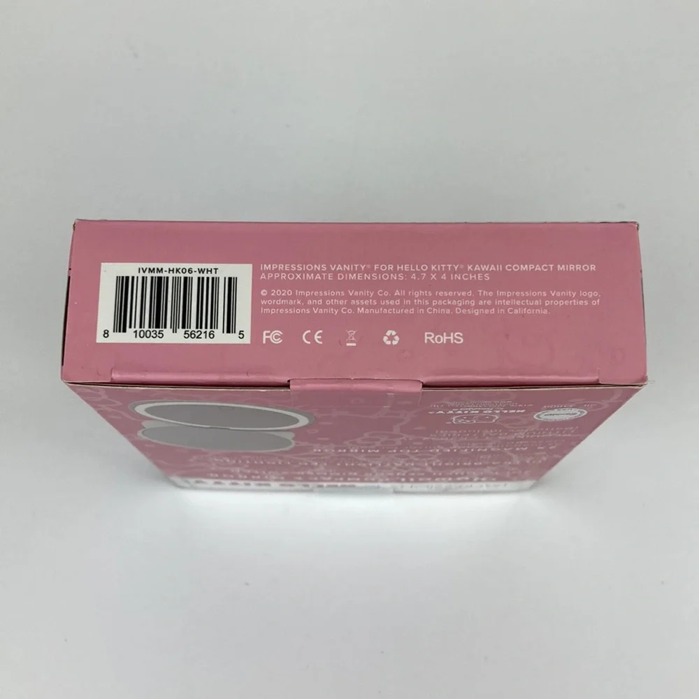 Hello Kitty Kawaii Lighted Compact Mirror NIB 4.7” x 4”